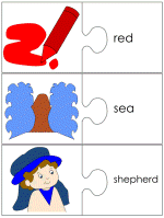 Moses word match worksheets
