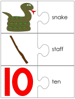 Moses word match worksheets