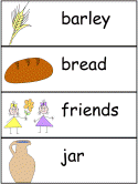Ruth and Naomi Word Wall words