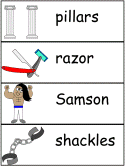 Samson and Delilah Word Wall Words