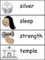 Samson and Delilah Word Wall Words