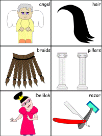 Samson and Delilah Sentence Sequecing worksheets
