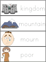 Sermon on the Mount Word Wall words