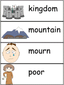 Sermon on the Mount Word Wall words worksheet