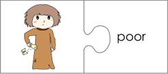 Sermon on the Mount word matching worksheets