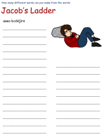 Jacob's Ladder word mining sheets