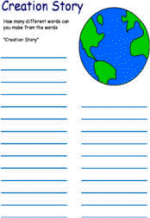 Creation word mine puzzle