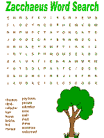 Zacchaeus wordsearches
