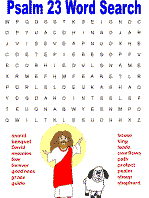 Psalm 23 Wordsearch