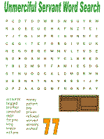 Unmerciful Servant word searches