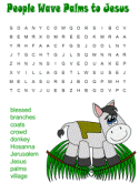 Palm Sunday Word Search Puzzle